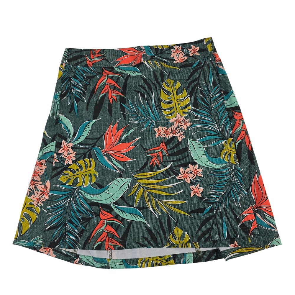 RipSkirt Tropical Floral Print‎ A-Line Mini Skirt Women's Size Small